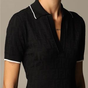 Fendi logo polo dress